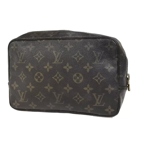 LOUIS VUITTON Trousse Toilette 23 Clutch Hand Bag Monogram Brown - Picture 13 of 14